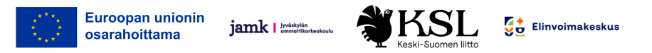 Logot Euroopan unionin osarahoittama, JAMK, Keski-Suomen liitto ja Elinvoimakeskus